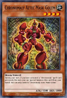 Golem au Masque Aztèque Chronomal